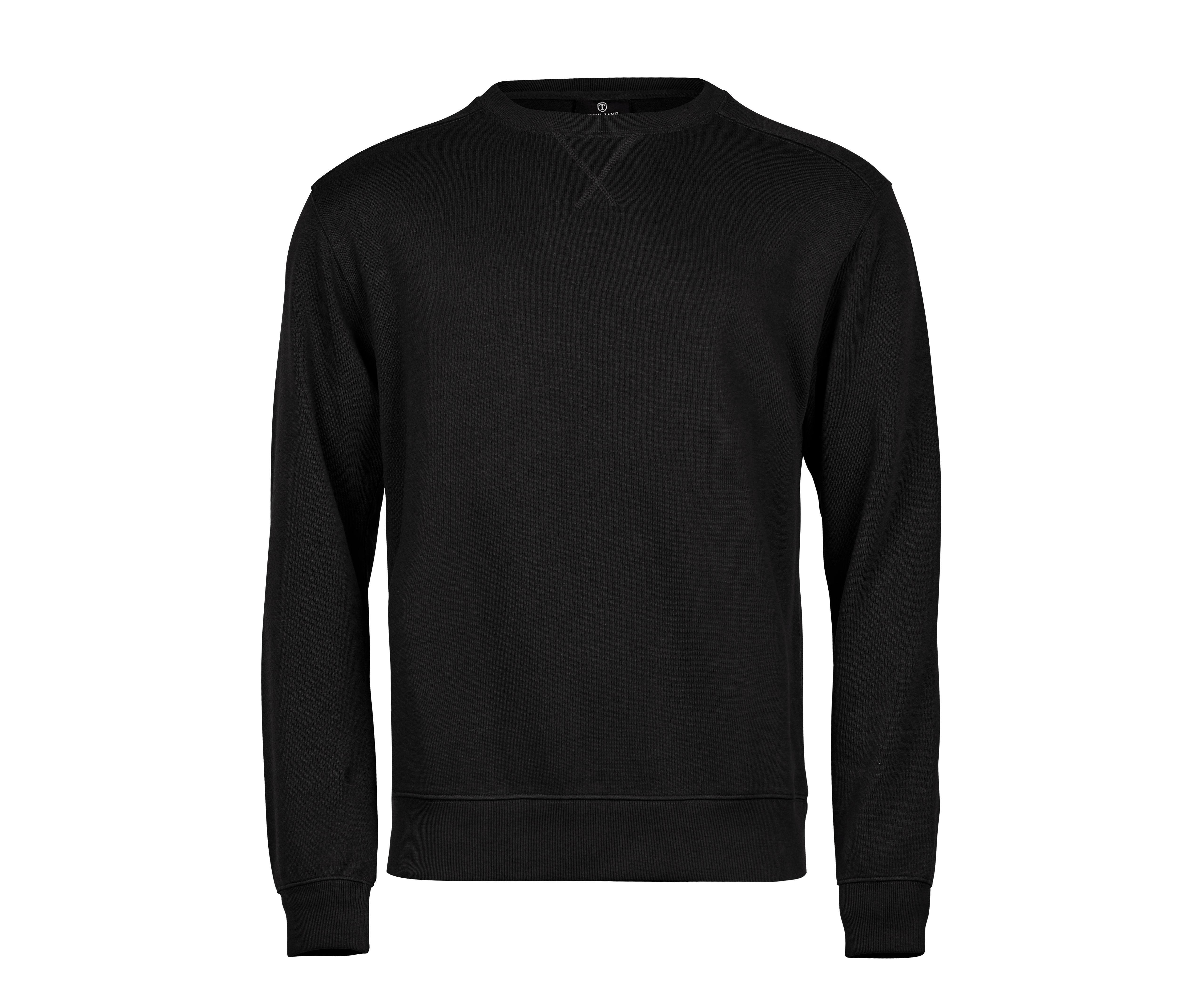RIBBED INTERLOCK CREW NECK