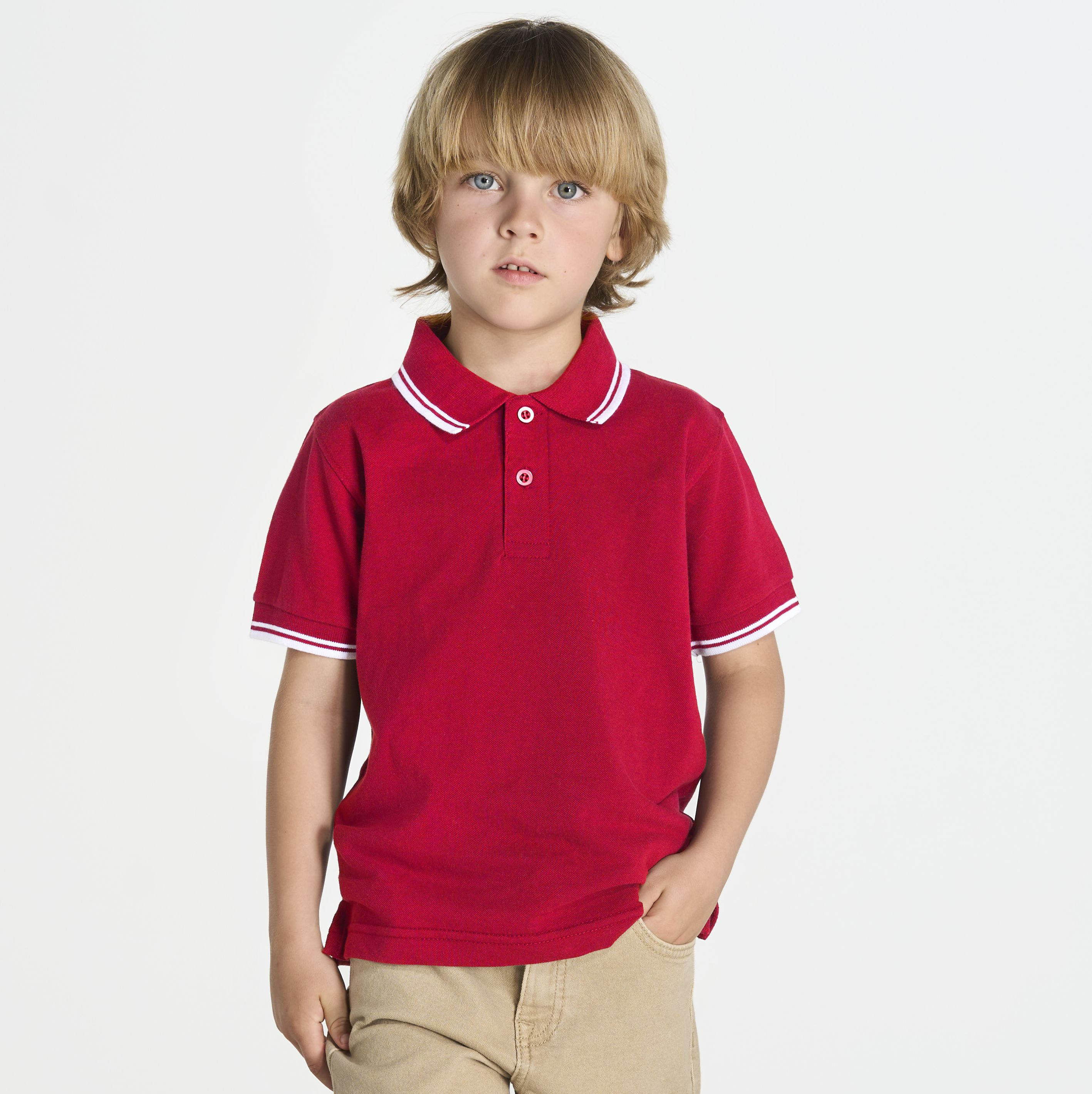 CONTRASTED KID POLO