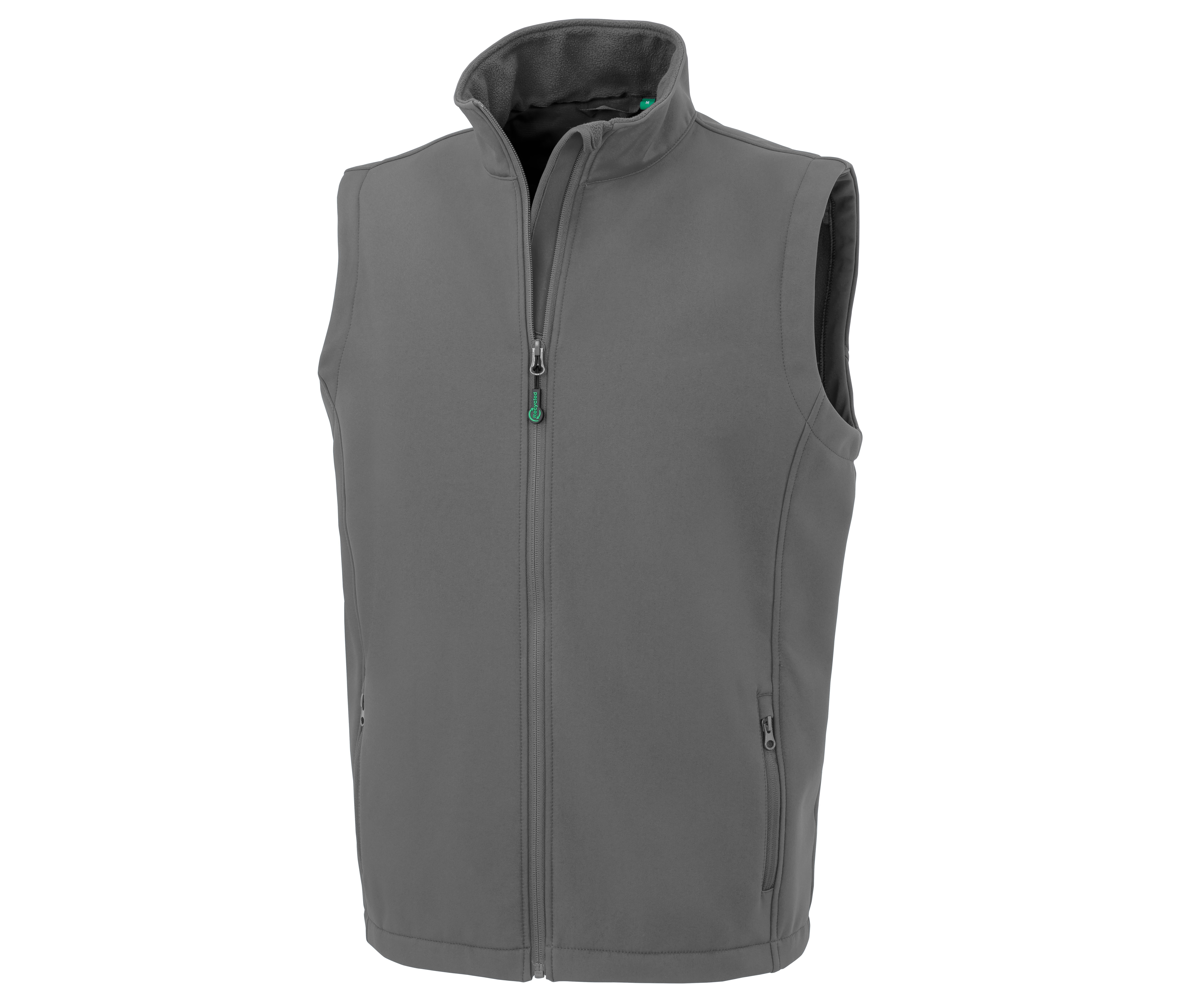 MENS RECYCLED 2-LAYER PRINTABLE SOFTSHELL BODYWARMER