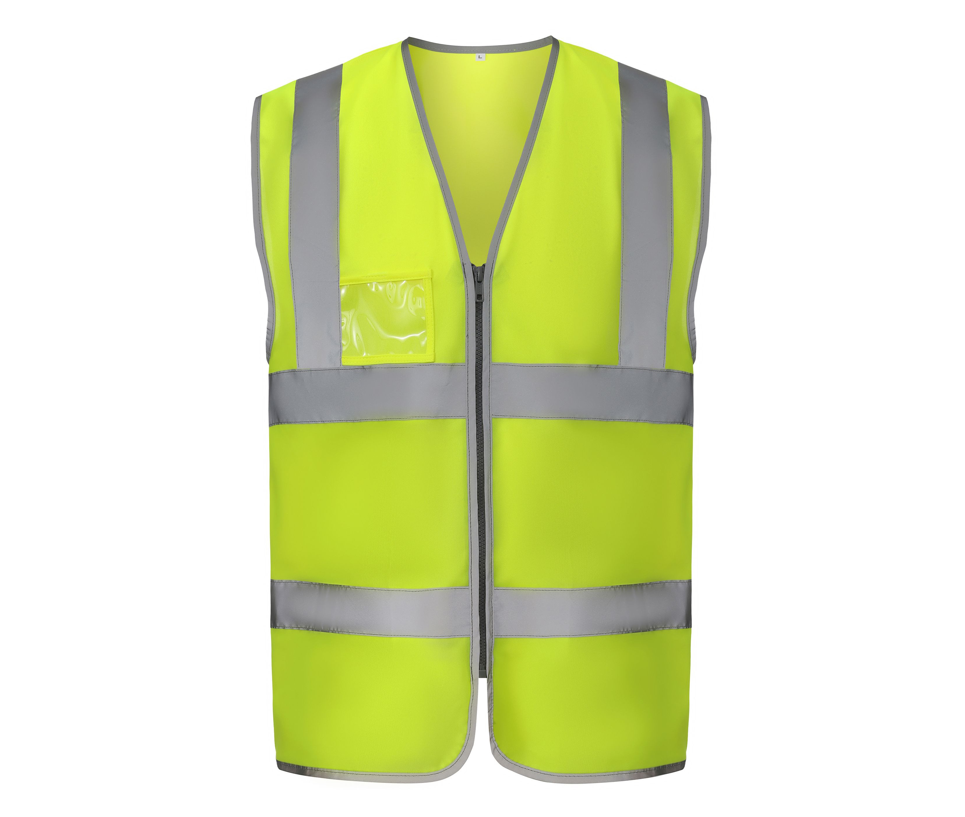 HI-VIS ZIP ID REFLECTIVE BORDER WAISTCOAT