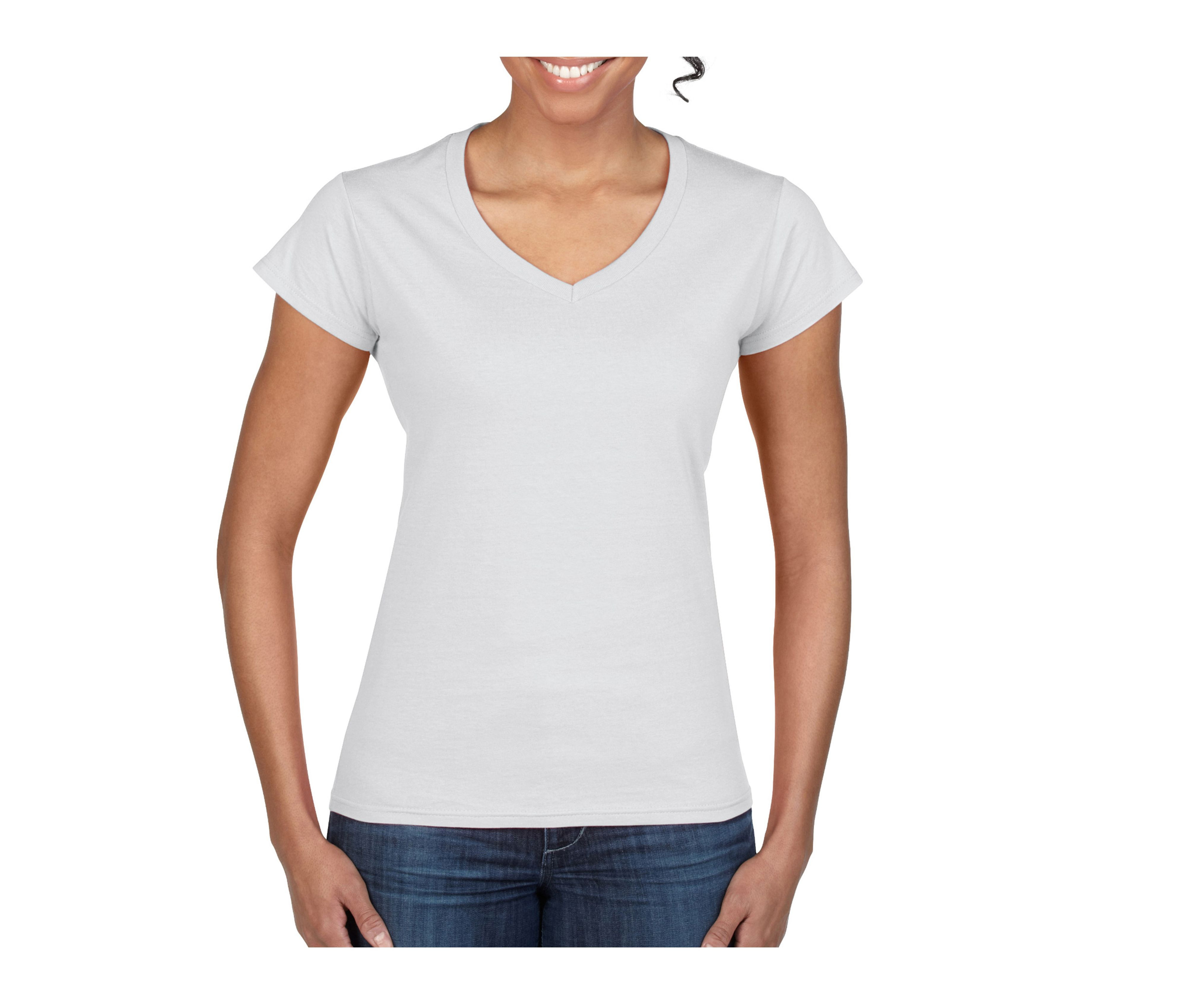 SOFTSTYLE LADIES' V-NECK T-SHIRT