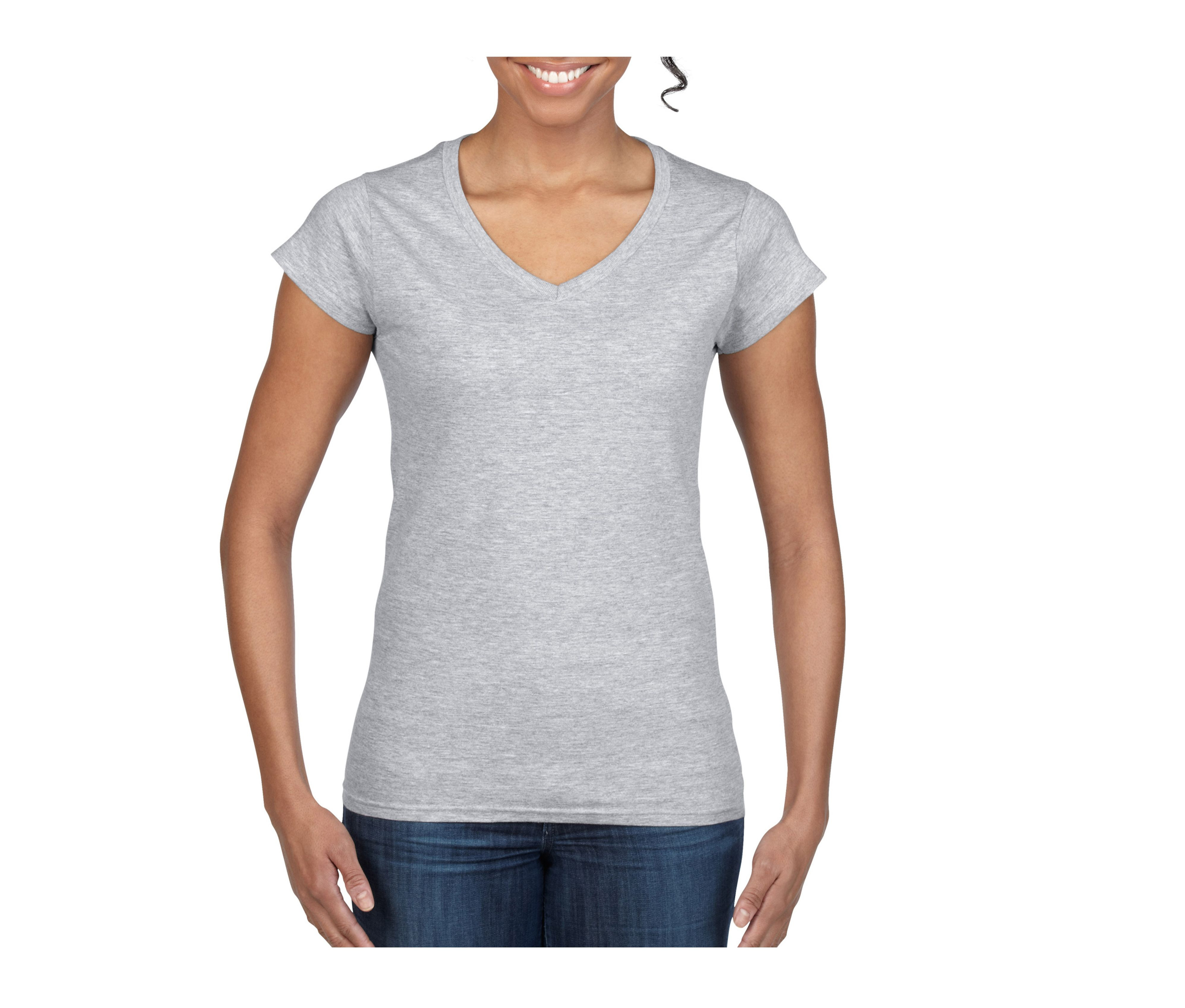SOFTSTYLE LADIES' V-NECK T-SHIRT