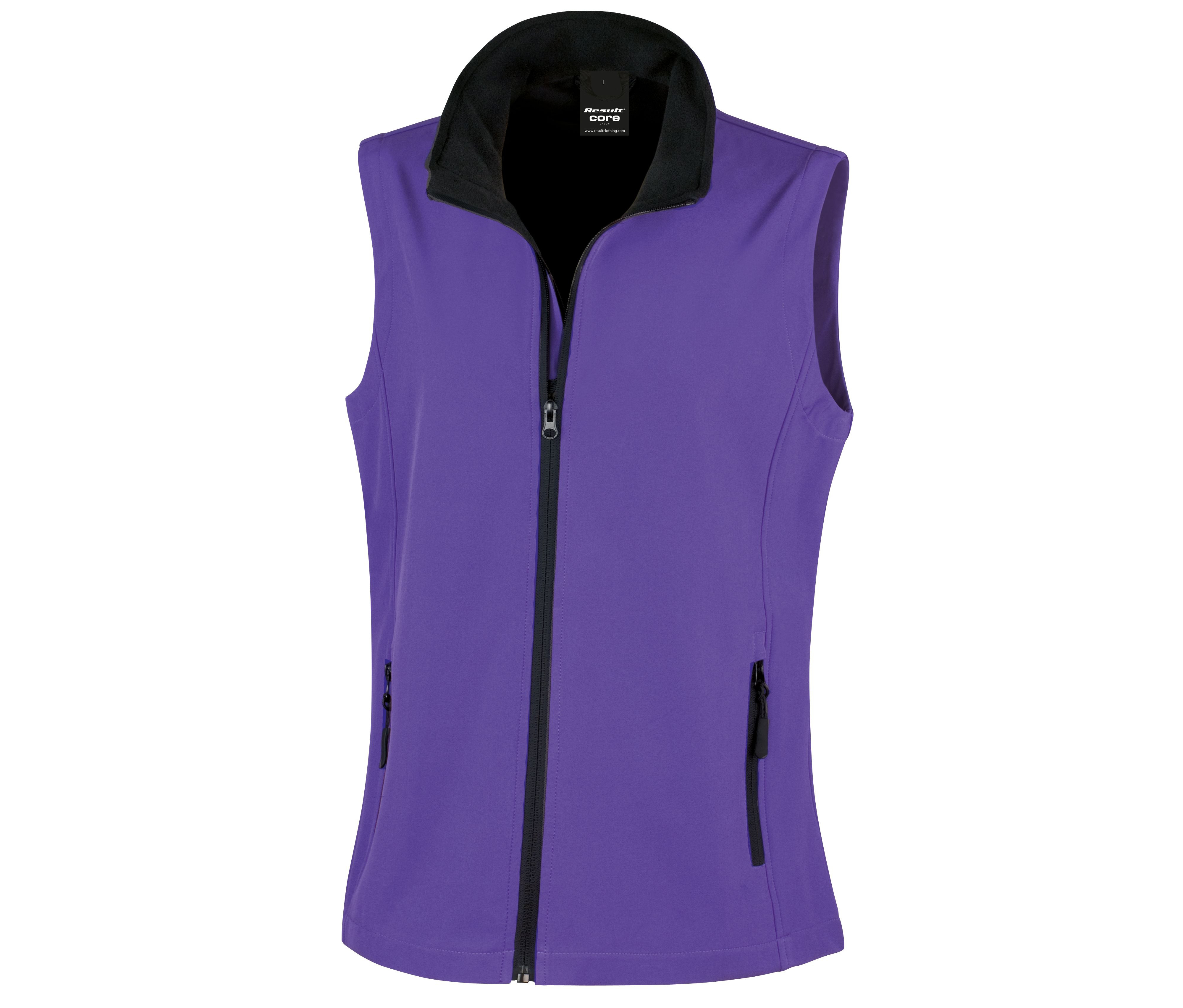 WOMENS PRINTABLE SOFTSHELL BODYWARMER