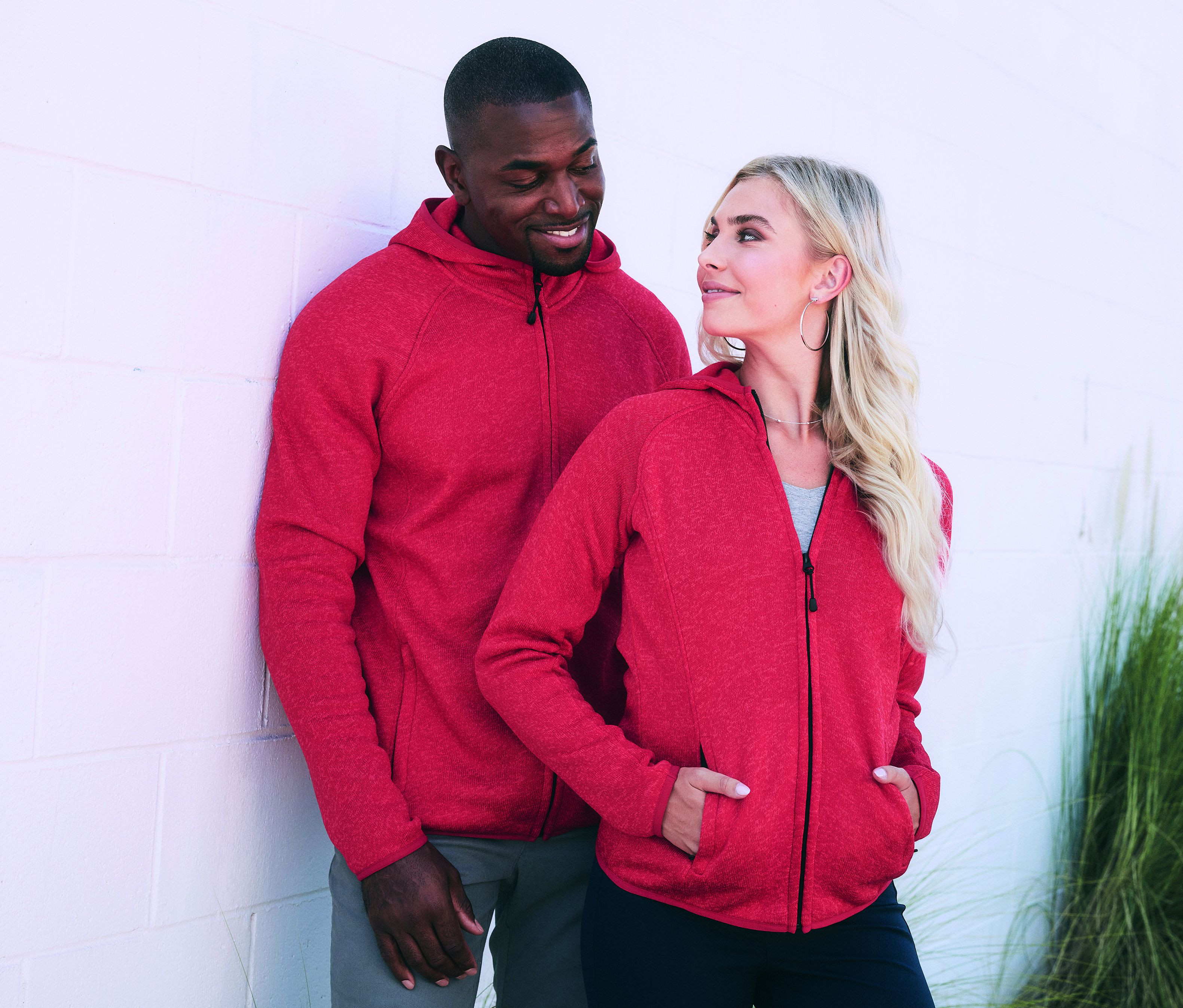 LUX HOODED KNITFLEECE JACKET FOR MEN