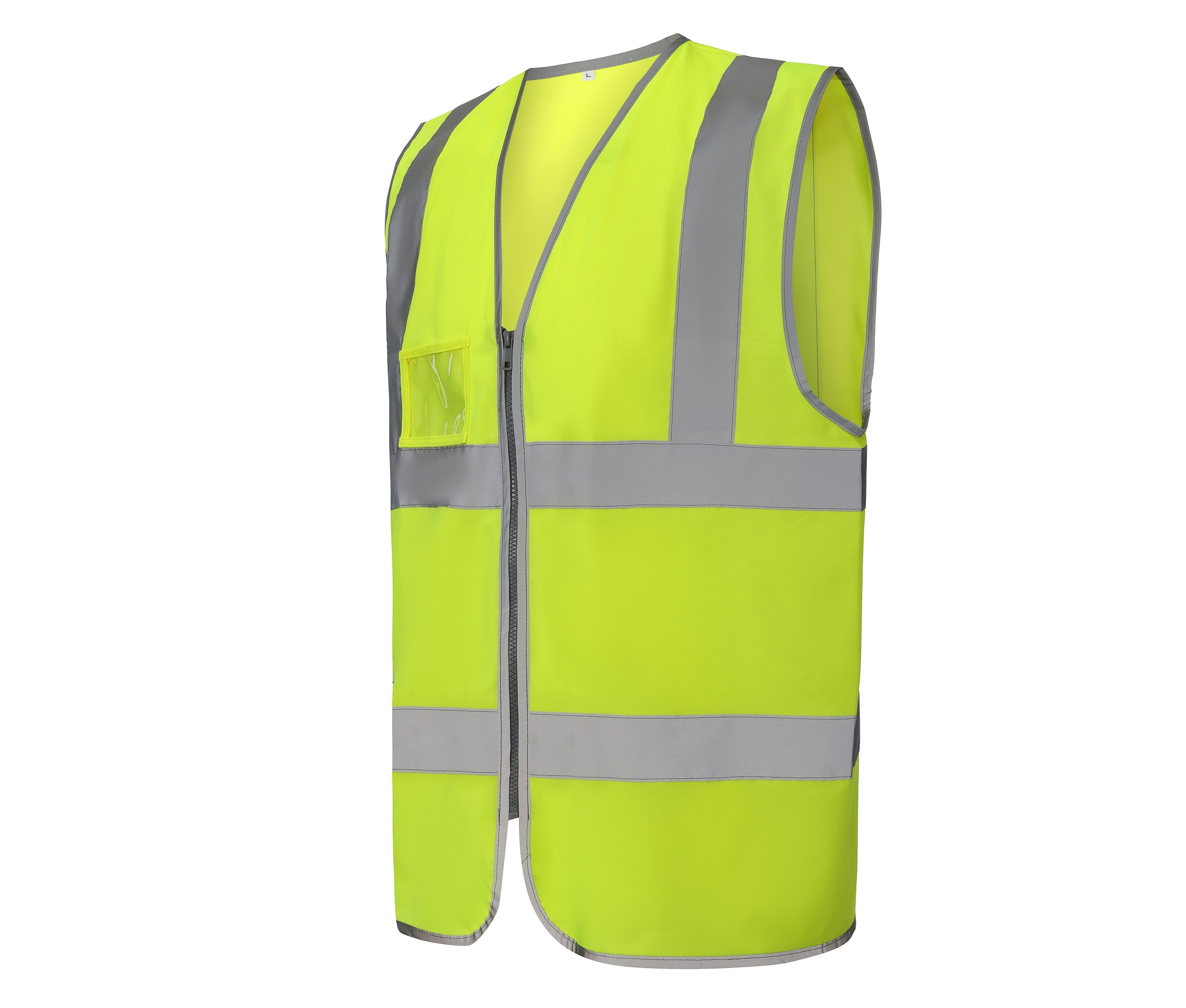 HI-VIS ZIP ID REFLECTIVE BORDER WAISTCOAT