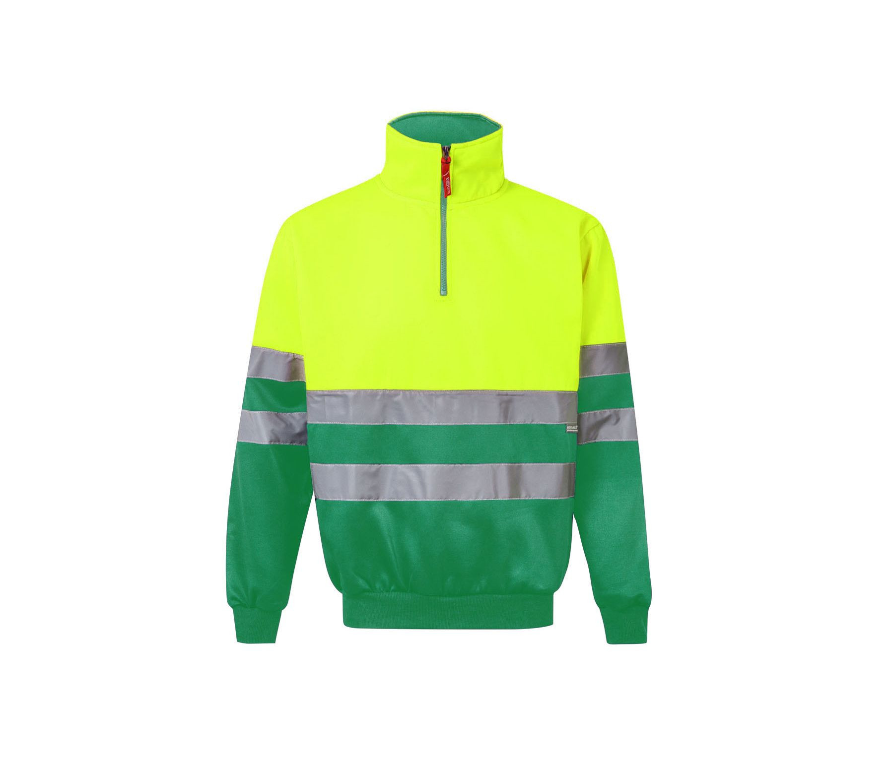 SWEAT BICOLORE DEMI-ZIPPÉ