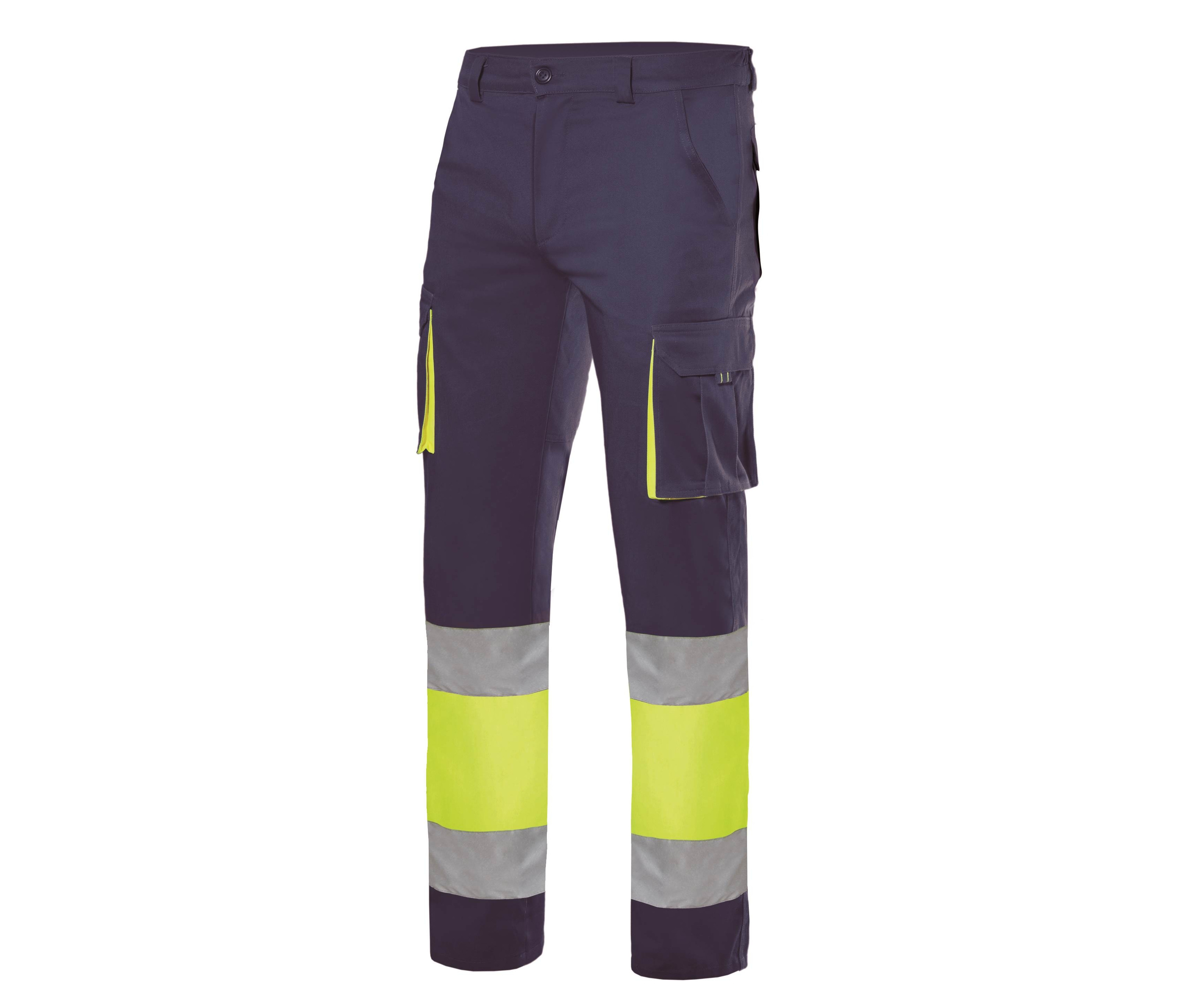 PANTALON STRETCH BICOLORE MULTIPOCHES