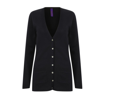 LADIES V BUTTON CARDIGAN
