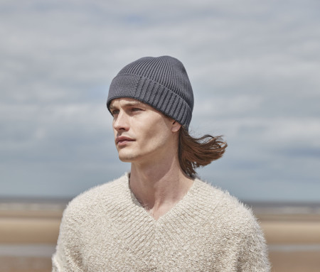 ORGANIC COTTON ENGINEERED PATCH BEANIE