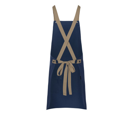 BIB APRON URBAN-LOOK WITH CROSS STRAPS AND POCKET