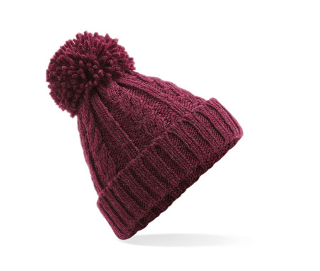 CABLE KNIT MELANGE BEANIE