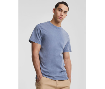 ACID WASHED ROUND NECK TEE