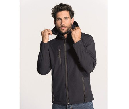 FULL ZIP SOFTSHELL JACKET HOODED