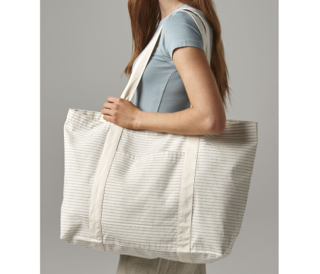 STRIPED ORGANIC COTTON SHOPPER