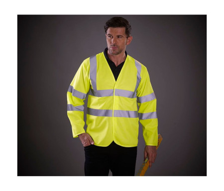 HI-VIS LONG SLEEVE WAISTCOAT