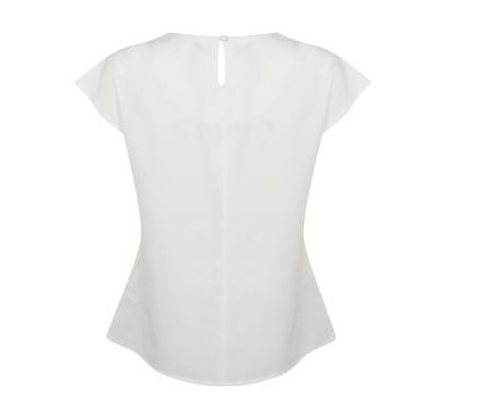 LADIES PLEAT FRONT S/S BLOUSE