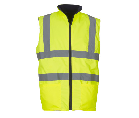 HI-VIS REVERSIBLE FLEECE BODYWARMER