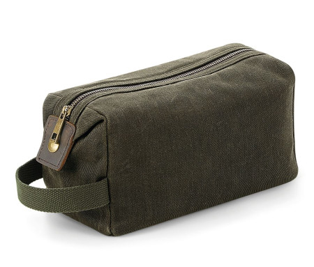 HERITAGE WAXED CANVAS WASH BAG