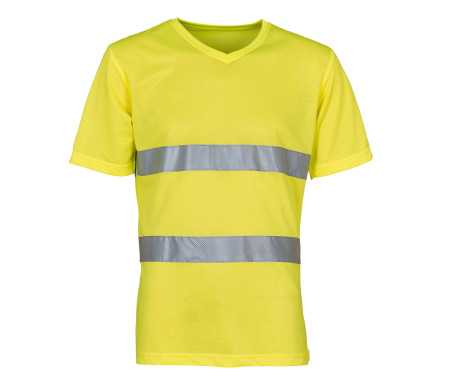 HI-VIS TOP COOL V-NECK T-SHIRT