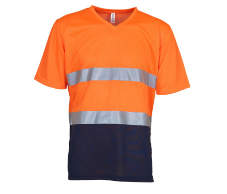 HI-VIS TOP COOL V-NECK T-SHIRT