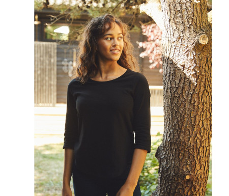 LADIES THREE QUARTER SLEEVE T-SHIRT