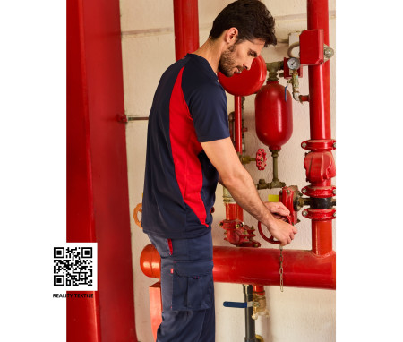 PANTALON STRETCH MULTIPOCHES BICOLORE