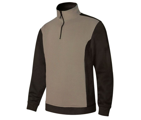 SWEAT BICOLORE COL ZIPPÉ