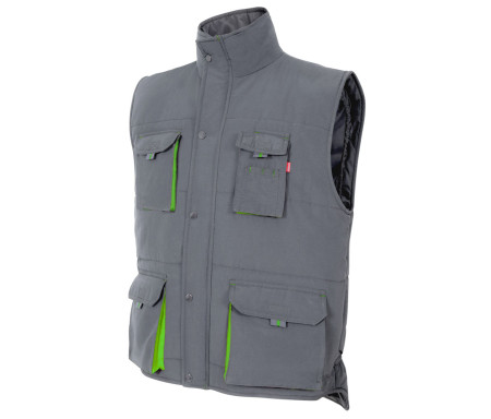 GILET MATELASSÉ BICOLORE MULTIPOCHES