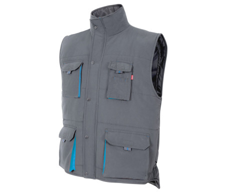 GILET MATELASSÉ BICOLORE MULTIPOCHES