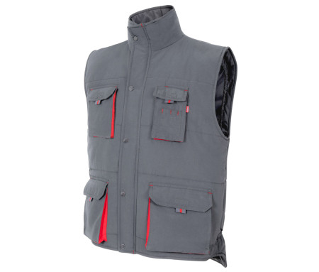 GILET MATELASSÉ BICOLORE MULTIPOCHES