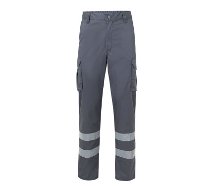 PANTALON STRETCH MULTIPOCHES À BANDES RÉFLÉCHISSANTES