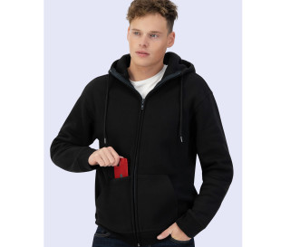ORGANIC COTTON ZIPPED HOODIE