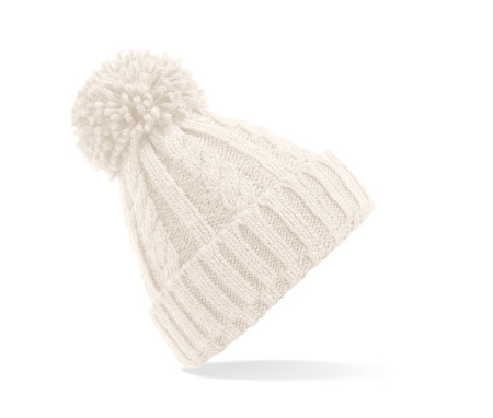 CABLE KNIT MELANGE BEANIE