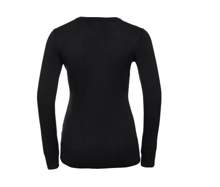 LADIES' V-NECK KNITTED PULLOVER