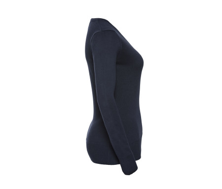 LADIES' V-NECK KNITTED PULLOVER