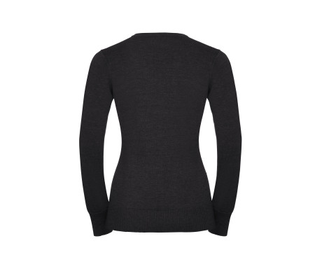 LADIES' V-NECK KNITTED PULLOVER