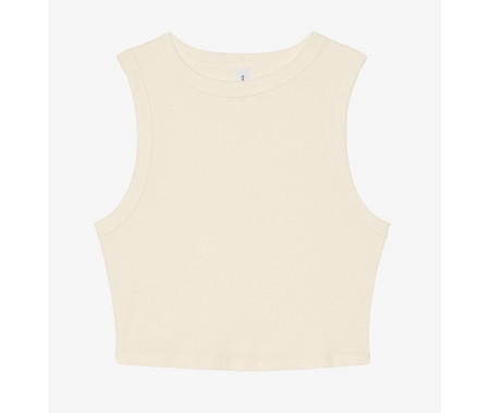 WOMEN'S MICRO RIB MUSCLE CROP TANK