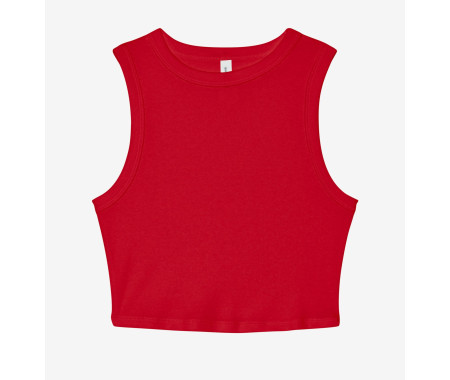 WOMEN'S MICRO RIB MUSCLE CROP TANK