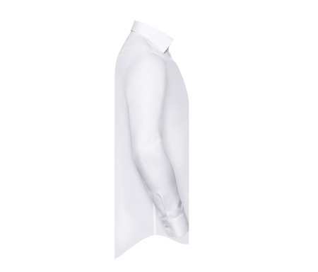 MEN'S LONG SLEEVE TAILORED CONTRAST HERRINGBONE SHIRT