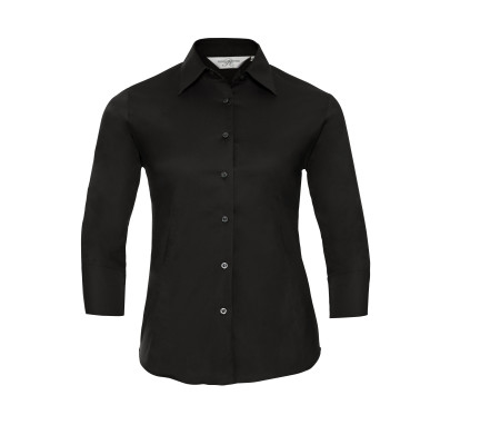 LADIES' 3/4 SLEEVE FITTED STRETCH SHIRT