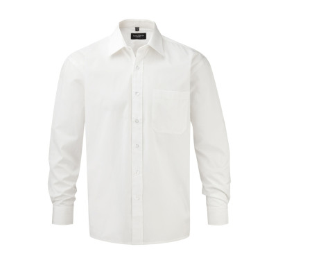 MEN'S LONG SLEEVE CLASSIC PURE COTTON POPLIN SHIRT