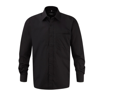 MEN'S LONG SLEEVE CLASSIC PURE COTTON POPLIN SHIRT