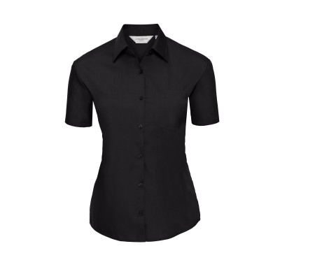 LADIES' SHORT SLEEVE CLASSIC POLYCOTTON POPLIN SHIRT
