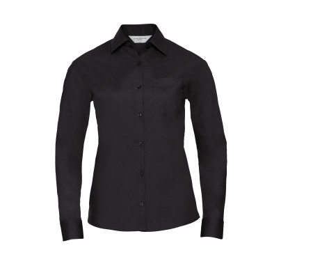 LADIES' LONG SLEEVE CLASSIC POLYCOTTON POPLIN SHIRT