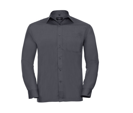 MEN'S LONG SLEEVE CLASSIC POLYCOTTON POPLIN SHIRT