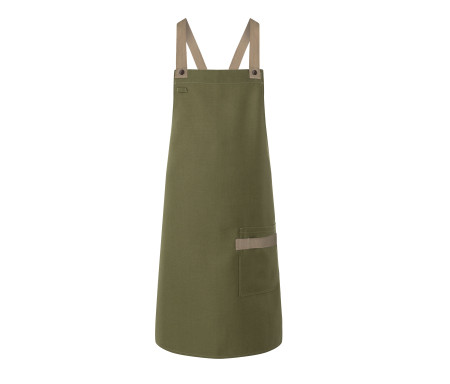 BIB APRON URBAN-LOOK WITH CROSS STRAPS AND POCKET