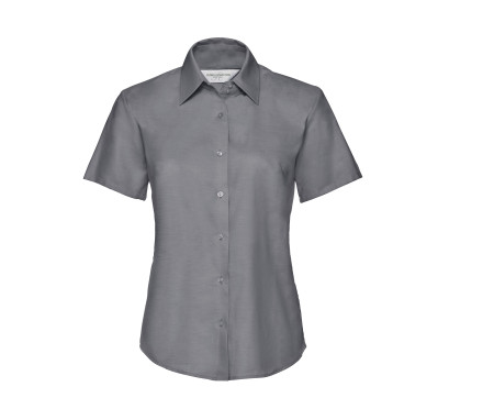LADIES' SHORT SLEEVE TAILORED OXFORD SHIRT