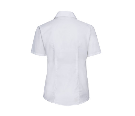 LADIES' SHORT SLEEVE TAILORED OXFORD SHIRT