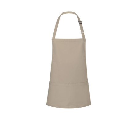 SHORT BIB APRON BASIC WITH BUCKLE AND POCKET