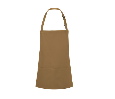 SHORT BIB APRON BASIC WITH BUCKLE AND POCKET